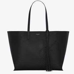 Yves Saint Laurent Perforated Leather Shopping Bag